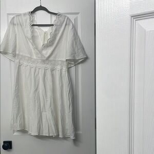 Elegant White Lace Trim Top